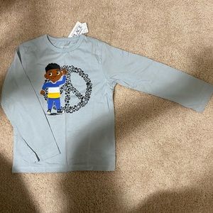 Gray long sleeve toddler boys shirt